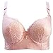 Women Sexy Plus Size Large Push Up Embroidered Underwired Plunge Lace Flower Bra
