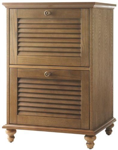 Shutter Two Drawer File Cabinet 2 Drawer Weathered Oak Amazon