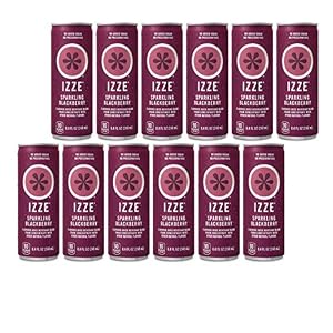 Image of IZZE Fortified Sparkling Juice, Blackberry, 8.4-Ounce Cans (Pack of 12)