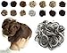 Haironline Scrunchie Bun up Do Hair Piece Hair Ribbon Ponytail Extensions Wavy Curly, 55 Gram