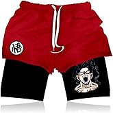 CROWN Anime Shorts - Breathable Stretch Compression Gym Short with Pockets