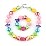 vcmart Fashion Girls Christmas Chunky Beads Bubblegum Necklace