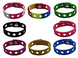 diasstro 8 Pcs 8 Colors Kids Adjustable Silicone Wristband Bracelet For Fit Jibbitz Croc Shoe Charms
