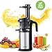 Slow Masticating Juicer Geek Chef Extractor Compact Cold Press Juicer Machine with Portable Handle/Quiet Motor/Reverse Function/Juice Jug and Clean Brush for High Nutrient Fruit & Vegetable Juice