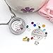 Gifts for Nieces Aunt, Women Girl's Floating Living Memory Locket Necklace Pendant with Charm Birthstone