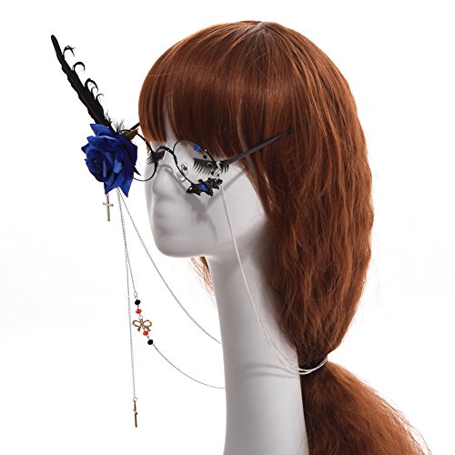 BLESSUME Unisex Steampunk Glasses with Lens