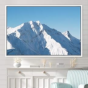 signwin Framed Canvas Wall Art Snow Mountain Cool...