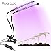 IdentikitGift Dual Head LED Plant Grow Light 18 W 2 Dimmable Levels Grow Lamp Bulbswith Adjustable Flexible 360 Degree Gooseneck for Indoor Plants Hydroponics Greenhouse Gardening[2017 NEW upgrade]