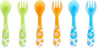 Munchkin 01145403 Bunte Gabeln und Löffel, 6er-Pack