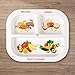 Health Beet MyPlate Portion Control Plate – 3 Divided Sections for Proteins, Grains & Fruit+Veggies - Dishwasher & Microwave Safe Sectioned Plates for Health Education (1 Pack)