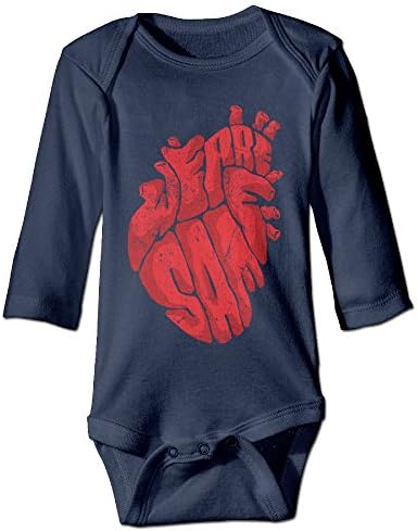 Unisex-Baby HEART Baby Onesie LONG SLEEVES