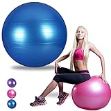 Ranbow Exercise Stability Ball, 2200lbs Anti Burst and Slip Yoga Balls, Perfect for Body Balance, Fitness Professional Grade Workout Equipment - 55cm/65cm/75cm Available w Pump and Exercise Guide