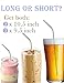 Reusable Stainless Steel Straws Set of 4, Wide Mouth Drinking Metal Straws for 20 30 oz tumbler, Eco-friendly & BPA Free with Anti-Scratch Tips for Kid, 2x9.5