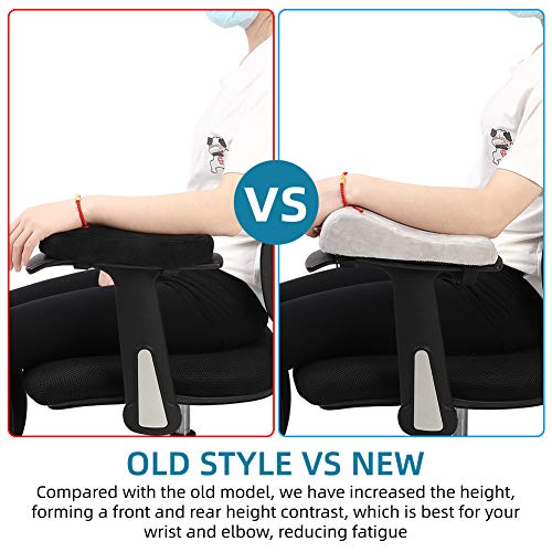 Memory Foam Arm Rest Office Chair Armrest Pads and Elevated Sloped Armrest Universal Cushion