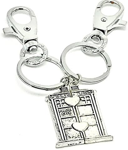 Doctor WHO Inspired Tardis Couples Key Ring Set, Companion Gift