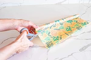 Meli Wraps is On A Roll | Reusable Beeswax Wraps Roll | Cut to Size | 100% GOTS Certified Organic Cotton | Made in Hawai’i | Long-lasting, Reusable, Earth-Friendly cling wrap Replacement | Reef Print