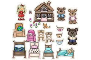 STORY TIME FELTS Goldilocks & The Three Bears Felt Figures Flannel Board Stories (Small)