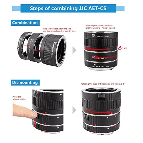 image for JJC Auto Focus Extension Tube Set for Canon DSLR Camera - Canon EOS 5D