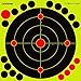 25 Pack Reactive Shooting Targets - Splatter Target with 19 Adhesive Patches for Gun, AirSoft, Rifle, Pistol, BB Gun, Pellet Gun, Air Rifle (25 Pack)