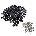 Hongfa 100 Pack Tie Tacks Blank Pins with 100 Pack PVC Rubber Pin Backs