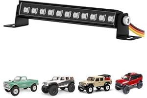 EPINON for AXIAL SCX24 RC Light Bar 8 Light Modes 44mm Roof Lamp for AXIAL SCX24 Bronco C10 JLU Gladiator Deadbolt RC Upgrade Parts