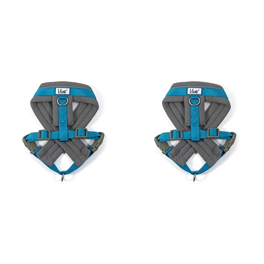 Ancol Viva Padded Harness Blue M 41-53cm (Pack of 2)