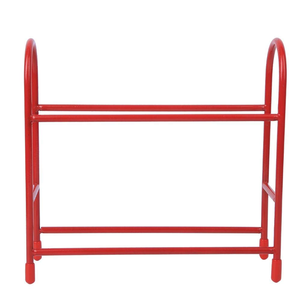 Tbest RC Car Tire Rack, Metal Wheels Storage Rack Tires Shelf Accessory for 1/10 Scale Car (Red) Model Toy