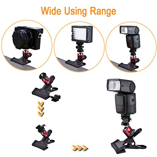UTEBIT Heavy Duty Tripod Camera Mount Clip Clamp with 360 Degree Swivel