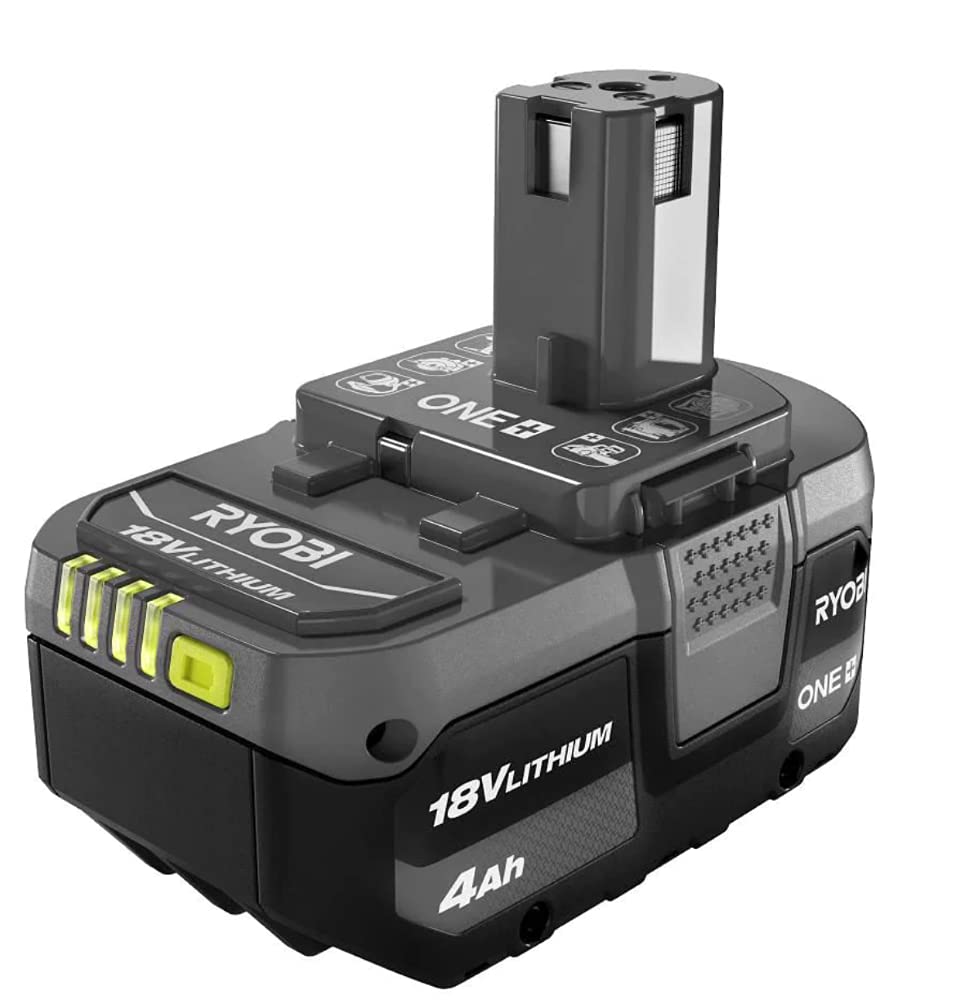 Batería RYOBI ONE+ de iones de litio de 18 V y 4,0 Ah: hasta 3 veces más tiempo de funcionamiento que 1,5 Ah, indicador de combustible LED, compatible con 18 V PBP005