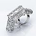 YACQ Women's Full Finger Jointed Long Adjustable Ring - Fit Finger Size 7 to 10 - Knuckle Armor Ring - 2.5 inch - Halloween Party Costume Accessories Jewelry Gifts