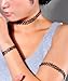 3 Pack Of Tattoo Stretch Choker Necklaces (Black)