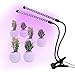 IdentikitGift Dual Head LED Plant Grow Light 18 W 2 Dimmable Levels Grow Lamp Bulbswith Adjustable Flexible 360 Degree Gooseneck for Indoor Plants Hydroponics Greenhouse Gardening[2017 NEW upgrade]