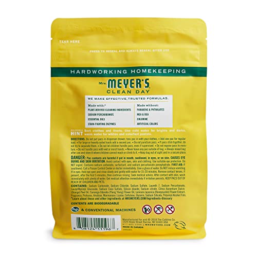 Mrs. Meyer's Laundry Detergent Pods, Biodegradable Formula, Ready to