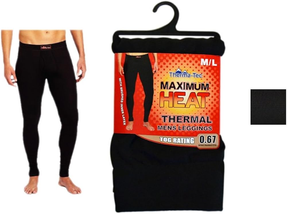 THERMA-TEC Mens Thermal Leggings TOG Rated Maximum Heat Leggings with ...