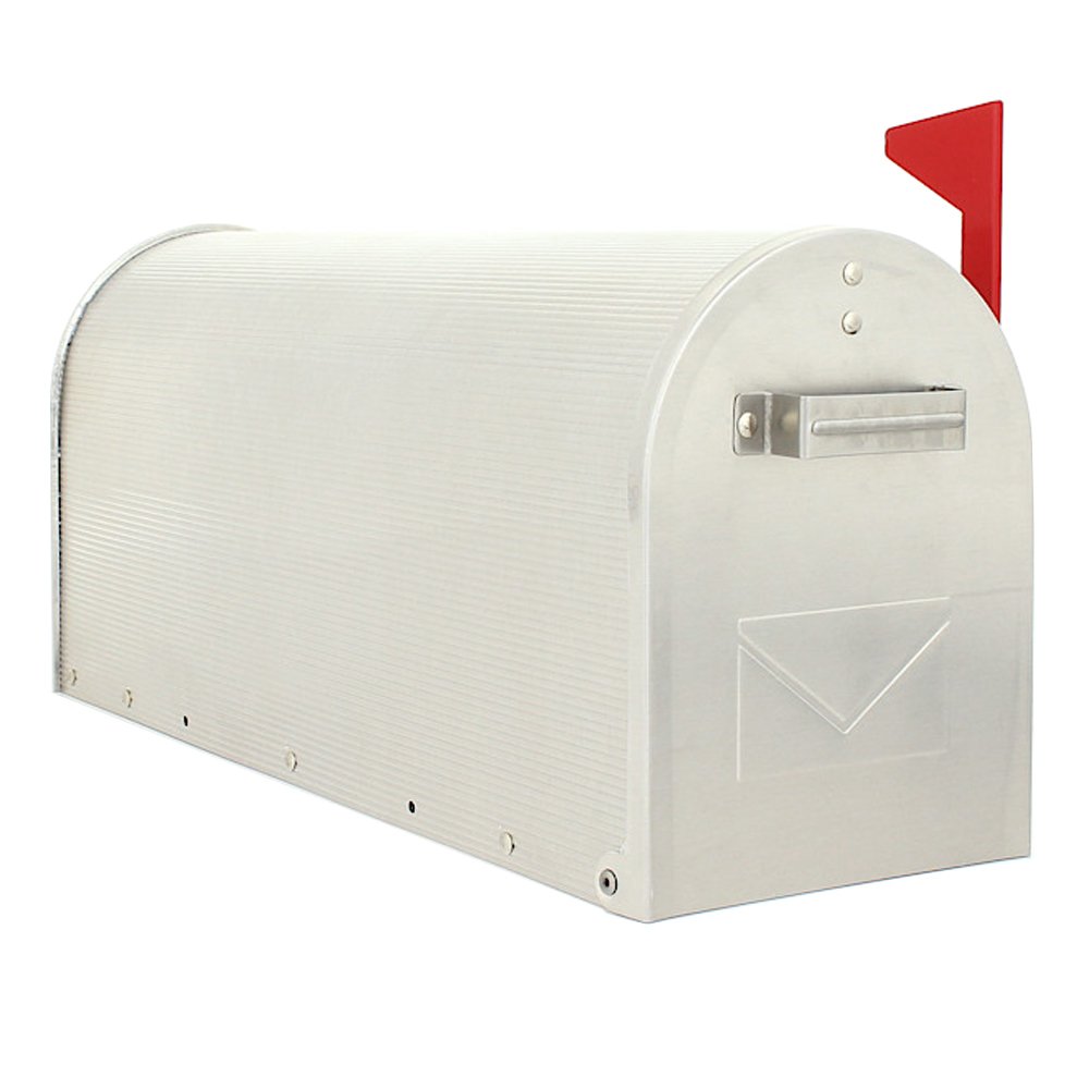 Rottner US Mailbox Aluminum, including mounting material, with mechanical mail notifier, intended for installation on a stand