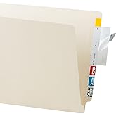 Tabbies 88385 500 Count 3-1/2 x 2 Inch Clear File Folder Label Protectors | Wraparound Coverage Shields Handwritten Or Printed File Identification From Smudging, Cracking And Frequent Handling