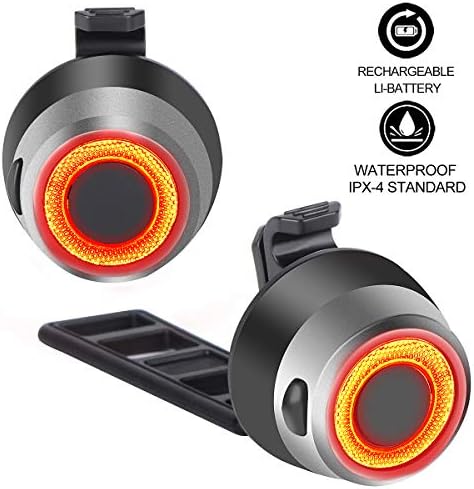 YVELINES Bike Tail Light USB Rechargeable [2 Packs] LED Bike Rear Lights with Powerful 4 Light Modes and 2 USB Cable, Waterproof Red Taillight for Cycling Safety Flashlight Helmet Mountain Bike