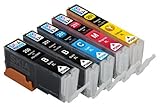 Skia Ink Cartridges ¨ 5 Pack Compatible with Canon 250 / 251(PGI-250BK CLI-251BK CLI-251C CLI-251M CLI-251Y) for PIXMA IP7220, PIXMA MG5420, PIXMA MG5422, PIXMA MG5520, PIXMA MG6320, PIXMA MG6420, PIXMA MG7120, PIXMA MX722, PIXMA MX922