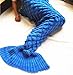 Hughapy Christmas Soft Mermaid Tail Blanket with Scale Living Room Sleeping Bag for Adult (71