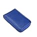 Hibate RFID Blocking Genuine Leather Credit Card Holder Case Mens Travel Wallet - Blue