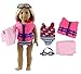 HongShun Fashion Doll Clothes 4 PCS Outfit Swimsuit+life jacket+towel for 18