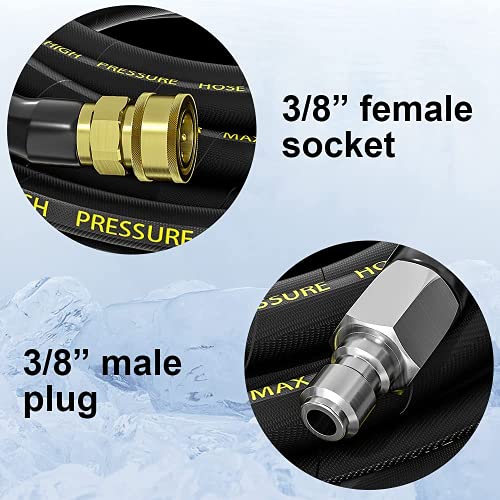 POHIR Pressure Washer Whip Hose 5 FT, Hose Reel Connector Hose for