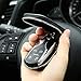 DC Car Key Case Genuine Leather Keychain Bag for Automotive Remote Keys (Black Single Case)