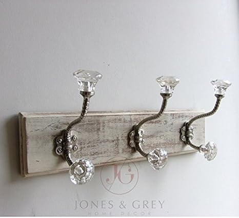 shabby chic coat hooks with shelf