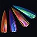 BORN PRETTY 0.2g Nail Art Chameleon Peacock Holographic Mirror Powder Manicure Chrome Pigment Laser Rainbow Neon Dust Glitter 8 Colors