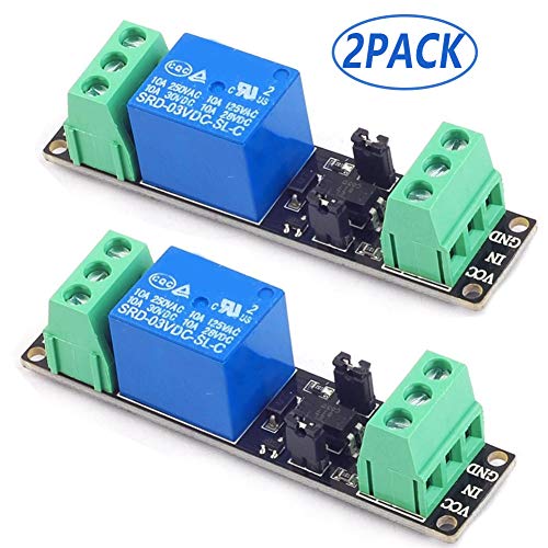 Youngneer 3v Relay Board Raspberry Pi Arduino Relay Module 1 Channel Opto-Isolate High Level Trigger for IOT ESP8266 Microcontrollers
