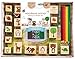 Hapinest Woodland Animal Wooden Stamp and Sticker Set Arts and Crafts for Kids Boys and Girls Ages 4 5 6 7 8 9 10 Years Old