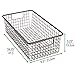 mDesign Metal Wire Food Storage Basket Organizer with Handles for Organizing Kitchen Cabinets, Pantry Shelf, Bathroom, Laundry Room, Closets, Garage - Omni Collection, Bronze