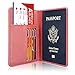 Passport Holder Case, ACdream Protective Premium PU Leather RFID Blocking Wallet Case for Passport, Light Pink