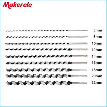 Generic 10mm : Best Sale Twist wood Drill Bit For Metal Quty Sarbon Steel Drilling bits Woodworking Tools 8/10/12/14/16/18/20/22/25*230mm